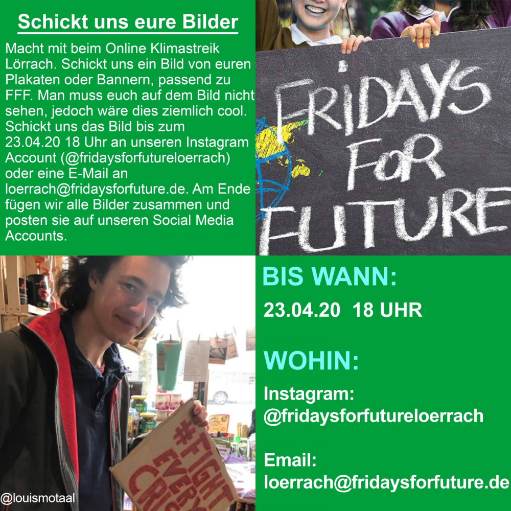 Klimastreik am 24. April 2020 als Klimastreik im Netz