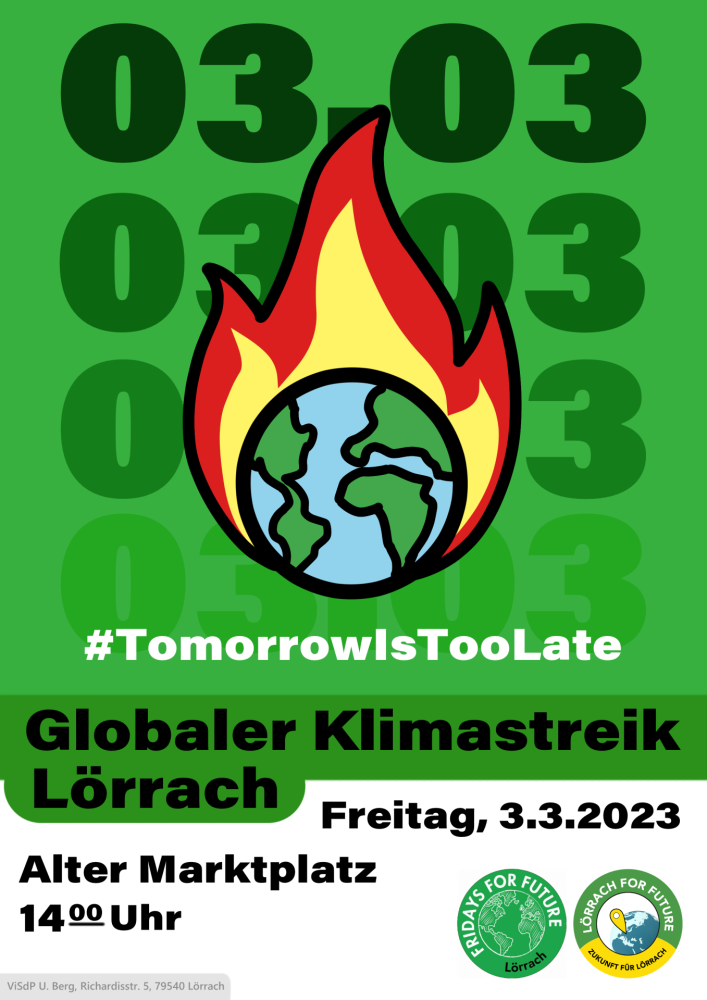 Aufruf zum Klimastreik in Lörrach